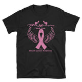 Unisex I Wear Pink Breast Cancer Awareness Unisex T-Shirt White Black Navy - ThatXpression