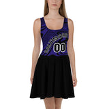 Fashionable colorful sporty casual skater dress