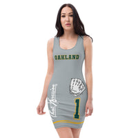 ThatXpression Fashion Baseball Fan Oakland Themed Fitted Dress