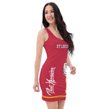 ThatXpression Fashion Baseball Fan St Louis Themed Fitted Dress