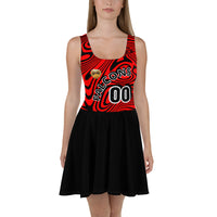 Fashionable colorful sporty casual skater dress