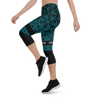 Themed Diamond Gym Fitness Yoga Capri Leggings by ThatXpression