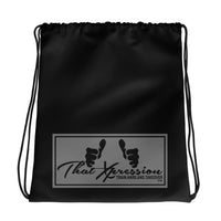 ThatXpression Fashion Fitness Train Hard And Takeover Black Gym Workout Drawstring bag