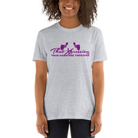 Train Hard And Takeover Purple Branded Short-Sleeve Gym Workout Unisex T-Shirt