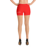 ThatXpression Fashion Fitness Train Hard And Takeover Red w/White Gym Workout Shorts