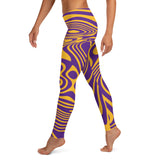 ThatXpression Fashion Fitness Los Angeles Theme Purple and Gold Leggings