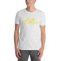 Train Hard And Takeover Yellow Branded Short-Sleeve Gym Workout Unisex T-Shirt