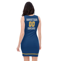 ThatXpression Designer Home Team Fan Appreciation Indiana Sports Themed Fitted Dress
