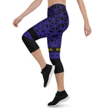 Baltimore Themed Diamond Gym Fitness Yoga Capri Leggings by ThatXpression