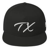 Double Stitched Stylized TX Logo by ThatXpression Gym Workout Flat Bill Cap