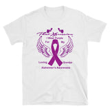 Support Alzheimer Awareness Grandpa Edition Unisex White/Black T-Shirt - ThatXpression