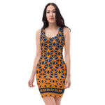 Ladies all over elegant casual fitted print dress