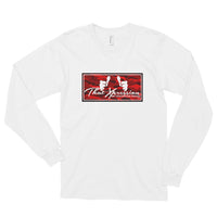 Sporty Gym Casual Long Sleeve Black Red Camouflage Scheme Logo T-Shirt by ThatXpression