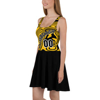 ThatXpression Designer Swirl His & Hers Pittsburgh Sports Themed Skater Dress