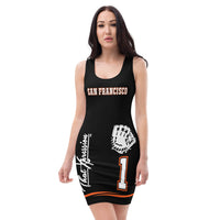 Ladies all over elegant casual fitted print dress