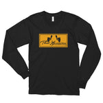 Unisex Train Hard And Takeover Fitness Long Sleeve Orange Logo T-Shirt by ThatXpression