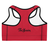 ThatXpression Fashion Gym Fitness Barbells Takeover Red Gym Workout Sports Bra