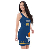 ThatXpression Designer Home Team Fan Appreciation Indiana Sports Themed Fitted Dress