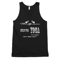 Navy Black Gym Fitness Training Built for Yoga Unisex Tank Top by ThatXpression - ThatXpression