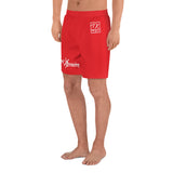 ThatXpression TX Red Athletic Long Shorts Gym Workout Swim Trunks