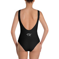 ThatXpression Fitness Inverted Black And White One-Piece Swimsuit