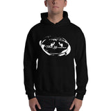 Unisex Black Navy Splash Design Fitness Casual Hoodie 9.0 By ThatXpression