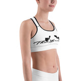 Two Tone White/Black Women's Gym Fitness Sport bra by ThatXpression - ThatXpression