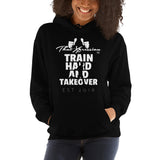 Train Hard & Takeover Jogger Fitness Gym Workout Theme Unisex Hoodie