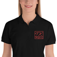 ThatXpression Fashion Fitness TX Red Embroidered Women's Polo Shirt