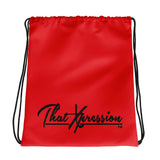 ThatXpression Fashion Fitness Red Black Gym Fitness Multi Use Storage Drawstring bag