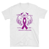 Support Alzheimer Awareness Wife Edition Unisex White/Black T-Shirt - ThatXpression