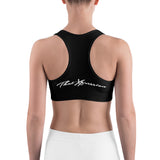 Women's Aerobic Gym Fitness Sport bra Black / White by ThatXpression - ThatXpression