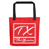ThatXpression Gym Fit Red and White Versatile Tote bag