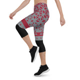 Alabama Themed Diamond Gym Fitness Yoga Capri Leggings by ThatXpression
