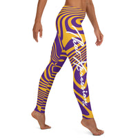 ThatXpression Fashion Fitness Los Angeles Theme Purple and Gold Leggings