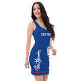 ThatXpression Fashion Baseball Fan New York Themed Fitted Dress