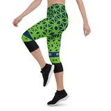 Seattle Themed Diamond Gym Fitness Yoga Capri Leggings by ThatXpression