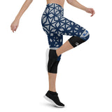 Dallas Themed Diamond Gym Fitness Yoga Capri Leggings by ThatXpression