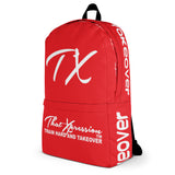 ThatXpression Fashion Fitness "TX" Red and White Gym Backpack