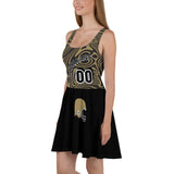 ThatXpression Designer Swirl His & Hers New Orleans Sports Themed Skater Dress