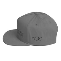 Takeover Stylish Two Sided Stitched Gym Workout Black Flat Bill Cap