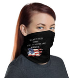 ThatXpression Fashion Fitness "I Can't Stay Home I'm A Healthcare Worker" Black Face Mask