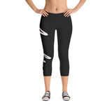 Women's Aerobic Gym Fitness Black / White Capri by ThatXpression - ThatXpression