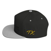 Takeover 2 Sided White Stitched Gym Workout Flat Bill Cap