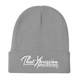 ThatXpression's Train Hard And Takeover Gym Workout Knit Beanie