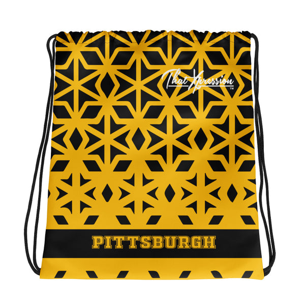 ThatXpression Fashion Fitness Diamond Pittsburgh Fan drawstring Bag