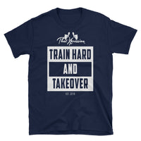 IG Brand Awareness Boxed Train Hard And Takeover Short-Sleeve Gym Workout Unisex T-Shirt