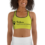 ThatXpression Fashion Gym Fitness Kettelbell Takeover Yellow Gym Workout Sports Bra