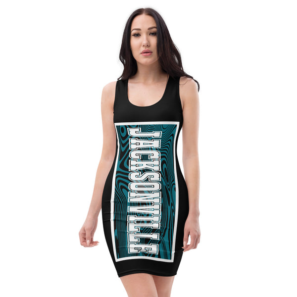 Ladies all over elegant casual fitted print dress