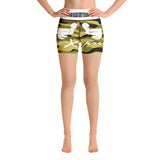 ThatXpression Fashion Fitness Train Hard And Takeover Army Camouflage Yoga Shorts With Pocket